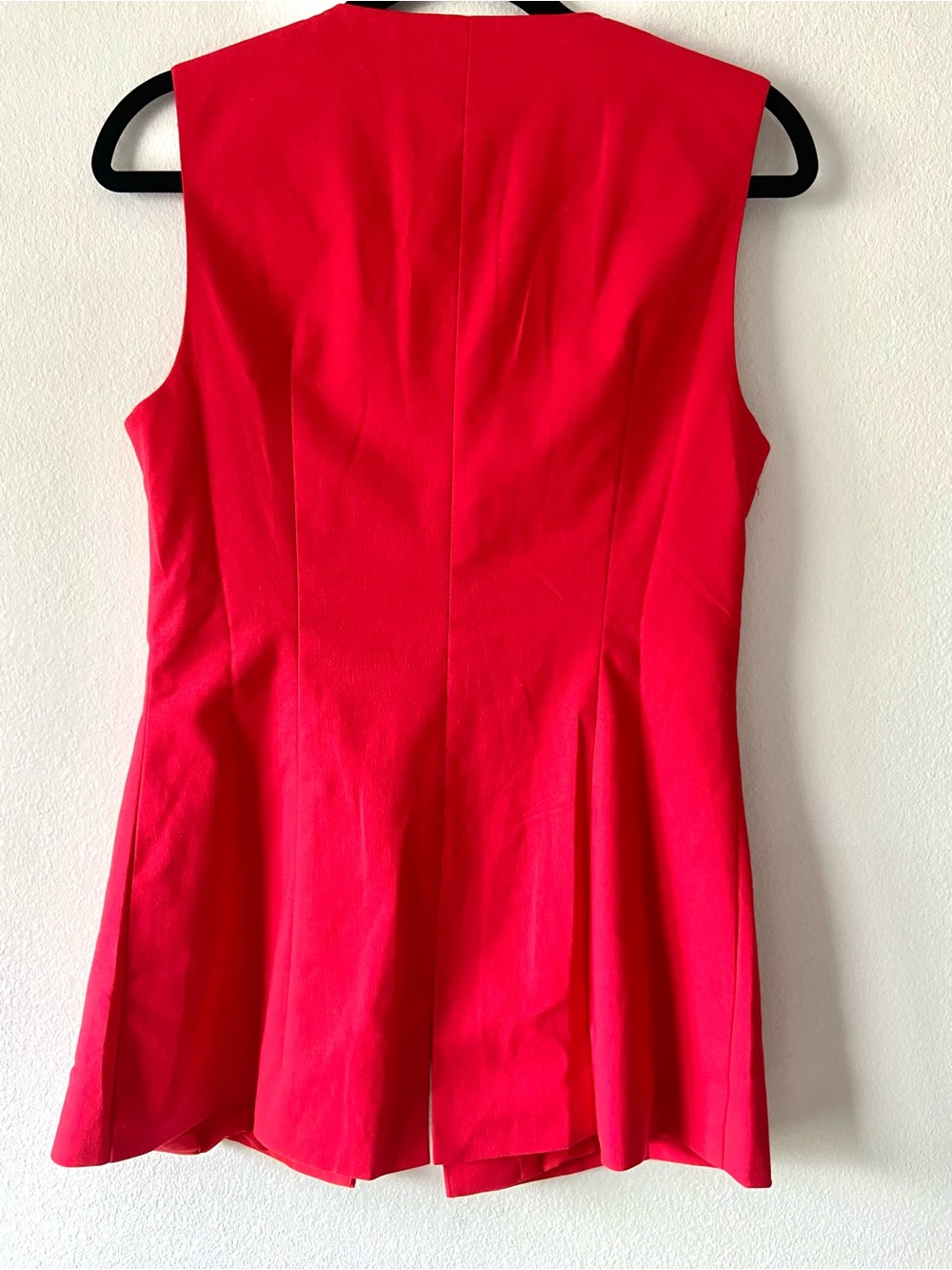 Commense Red Sleeveless Longline Vest Blazer Size M - Picture 10 of 12